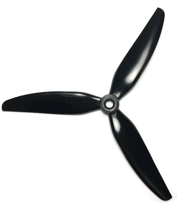 HQProp 6" inch Tri-Blade 6x3x3V1S Props (2cw, 2ccw) Black