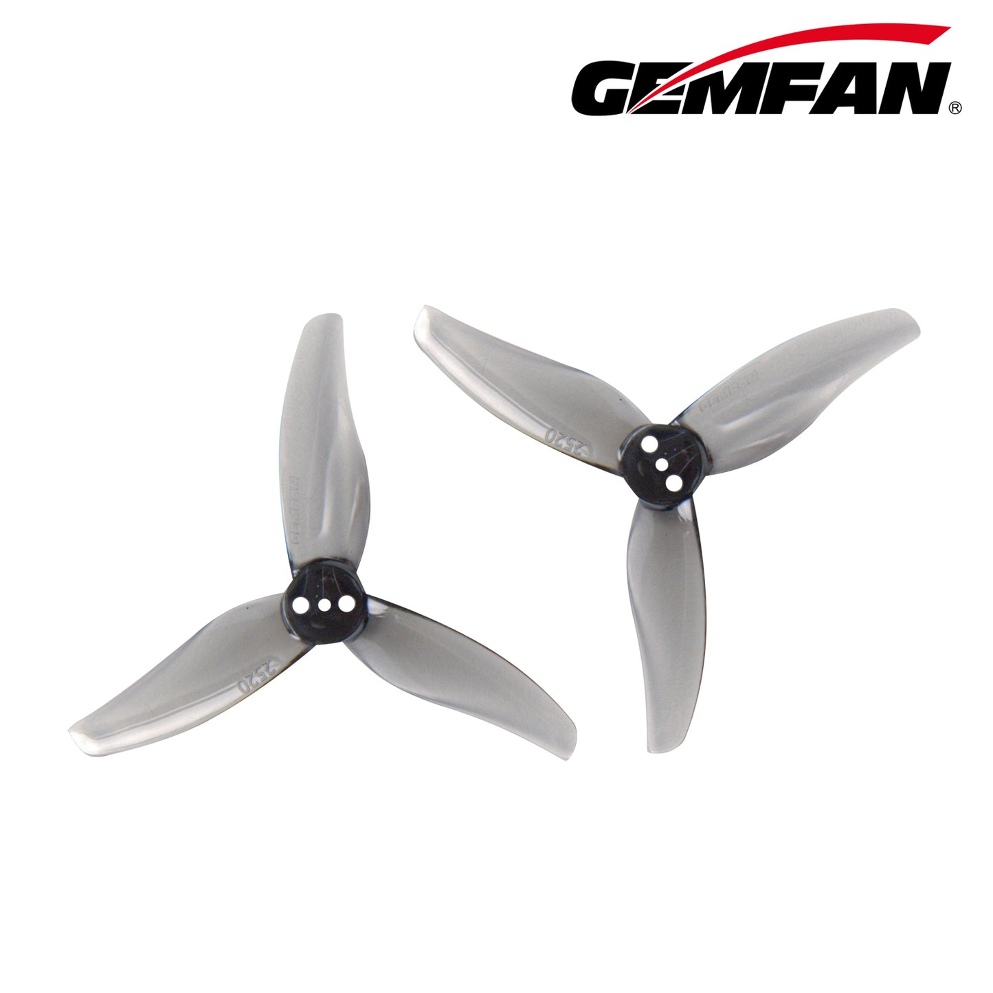 Gemfan 2.5" Hurricane 2520 3 Blade Prop, 4 pairs (4 CW, 4 CCW) 1.5mm T-Mount - Choose Color