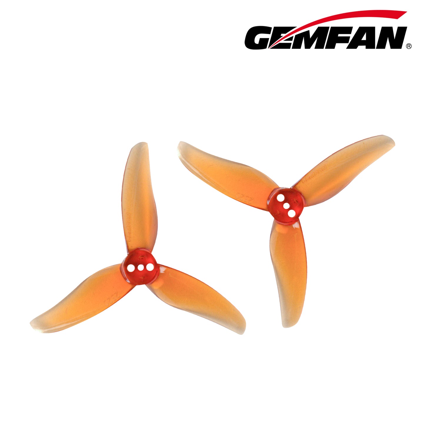 Gemfan 2.5" Hurricane 2520 3 Blade Prop, 4 pairs (4 CW, 4 CCW) 1.5mm T-Mount - Choose Color