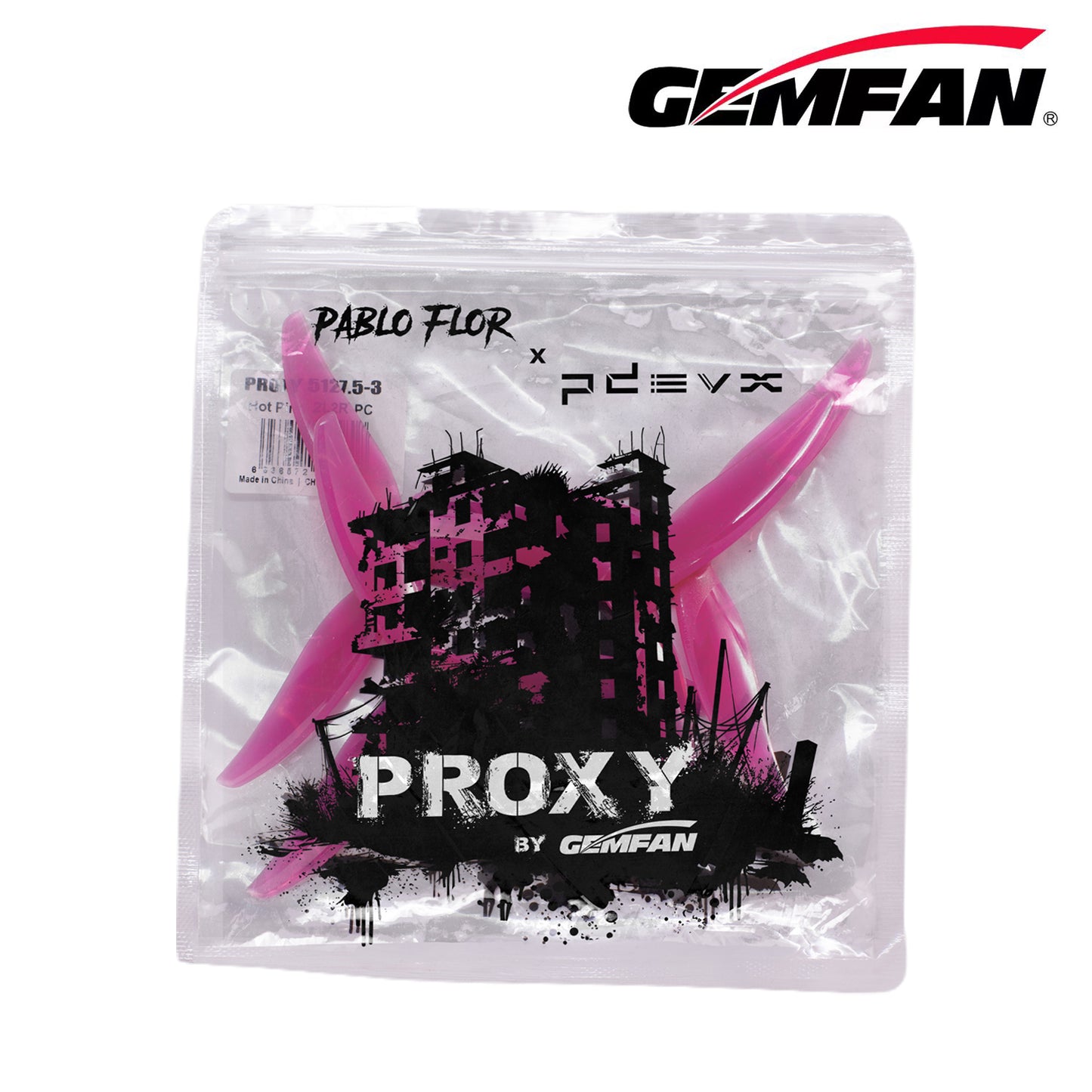 Gemfan 5.1" Proxy 5127.5 Racing Prop Set (2 CW, 2 CCW) - Choose Color