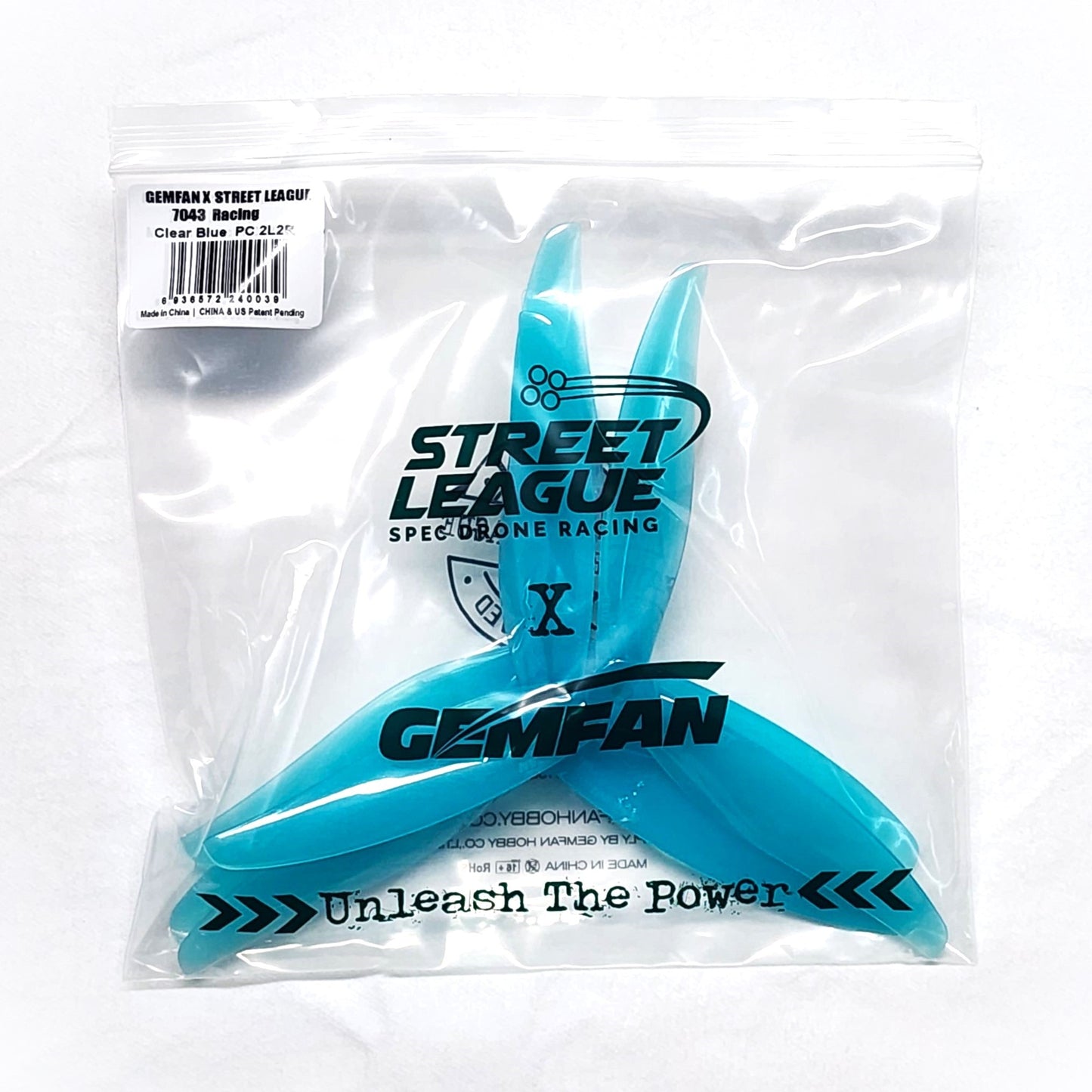 Gemfan 7" X Street League 7043-3 Racing Prop Set (2 CW, 2 CCW) - Choose Color