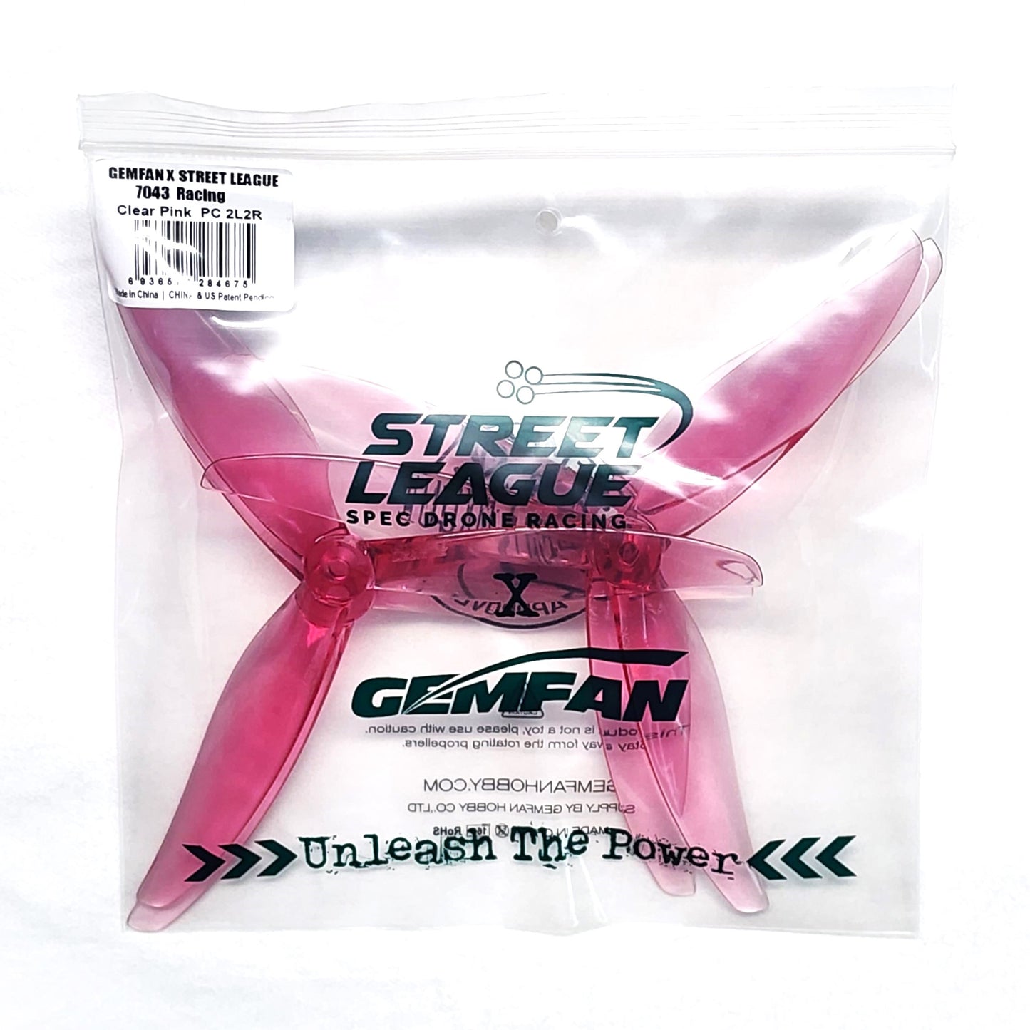 Gemfan 7" X Street League 7043-3 Racing Prop Set (2 CW, 2 CCW) - Choose Color