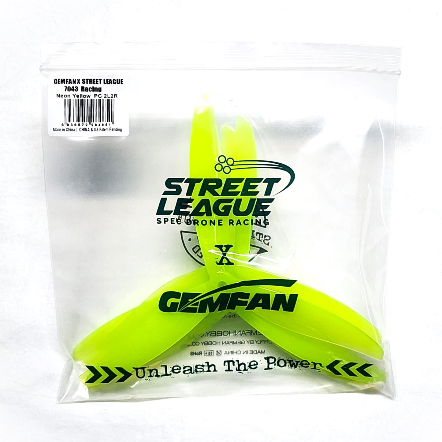 Gemfan 7" X Street League 7043-3 Racing Prop Set (2 CW, 2 CCW) - Choose Color